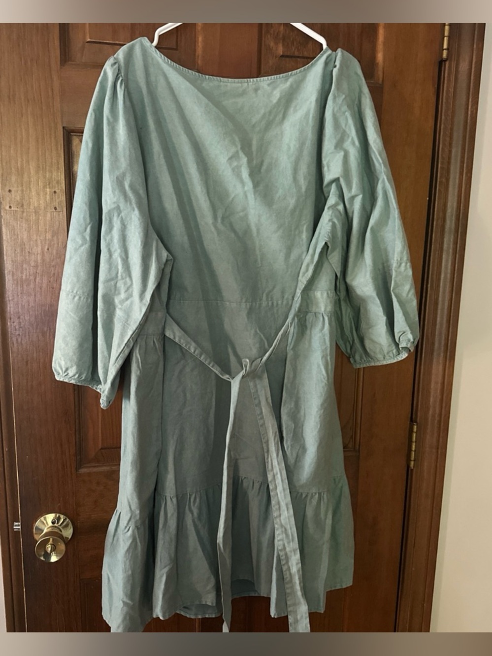 Ava & Viv Women's Plus Size Balloon 3/4 Sleeve A-Line Dress Seafoam Size 2X - Picture 4 of 4